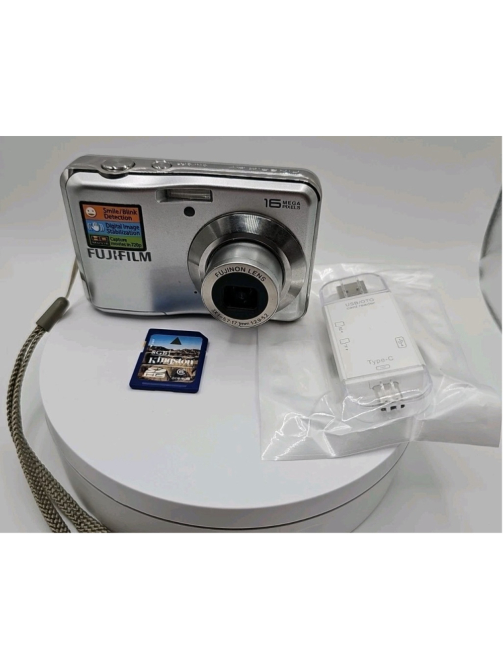 Fujifilm FinePix AV250 16MP Digital Camera W/ SD Card & Phone Adapter Tested